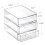 BINO | Clear Stackable Storage Drawers Small - 3 Pack | Clear Storage Drawers with Built-In Handles | Durable Plastic Organizer Drawer | Modular Sta 2