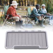 Waterproof Fly Fishing Tackle Box ABS Lightweight Transparent 19x10cm
