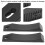 Rubber Load Barbell Plates 23cm, 371g Black for Strength Training 5