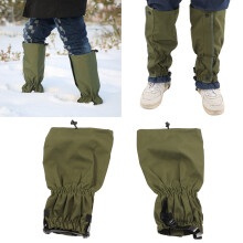 Waterproof Oxford Leg Gaiters for Hiking, Climbing, Snow, Military Green