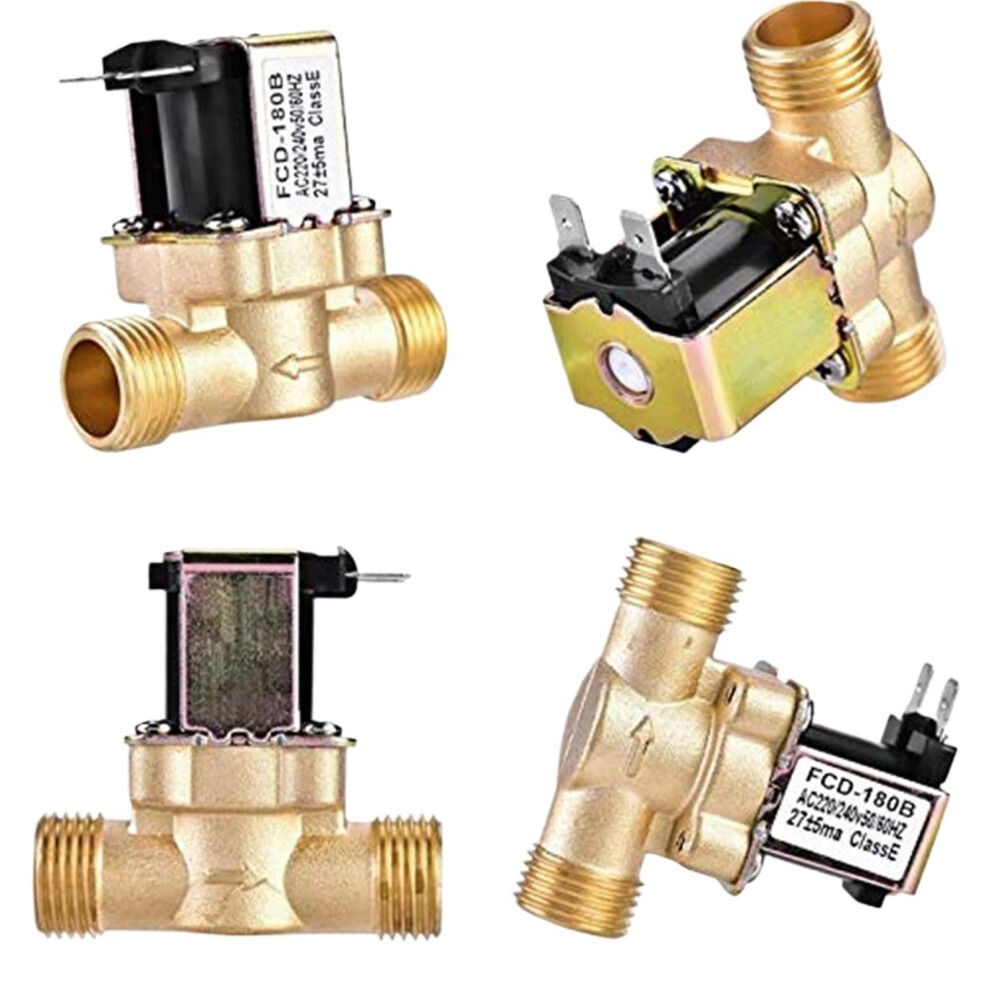 G1/2'' Brass Electric Solenoid Valve N/C 12V 24V 220V G3/4'' Water Air Inlet Flow Switch Solar Water Heater 1/2" 6276012499093