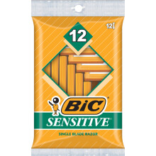 BIC, Sensitive, Einwegrasierer mit Einzelklinge, 12 Rasierer