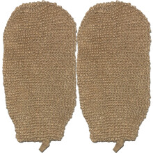 2 Pack 100% Natural Exfoliating Hemp Glove Mitt Mitten - Bath Sponge Scrubber Remove Dead Skin - Deep Clean & Invigorate Your Skin - Machine Wash and
