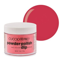 Polvere di polvere Cuccio - Sistema di immersione del colore per unghie acrilico - 45 g (1,6 once) in polvere di immersione - rosso ciliegia