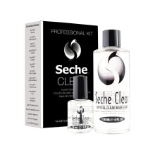 Kit professionale trasparente Seche base trasparente per smalto da 4 oz e ricarica da 0,5 oz 4 Fl Oz