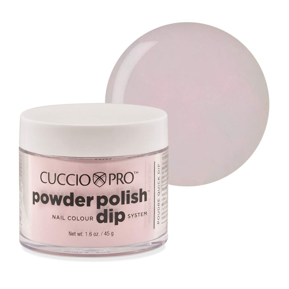Cuccio Naturale Pink Cuccio Powder Polish - Acrylic Nail Colour Dip System - 45G (1.6Oz) Dipping Powder - Bubble Bath
