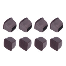 8 piezas de cubiertas para patas de silla TPE marrón talla L para mesas