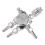 ST-6 2.0mm Mini Pistola a Spruzzo Automatica 0-600ml/min Argento 7