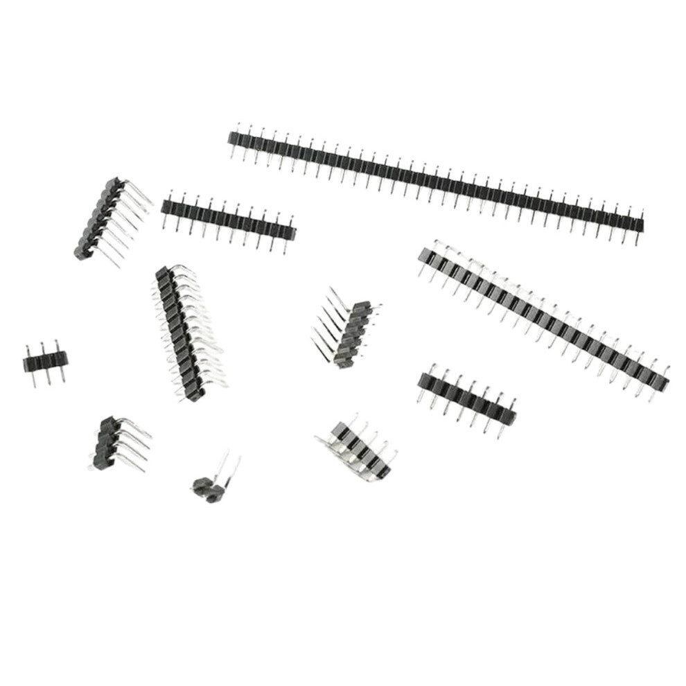 2.54Mm Pitch 90 Curved Male Pcb Pin Header Connector Strip 2P To 40P Single Row For Arduino Compatible Projects 6947110190785