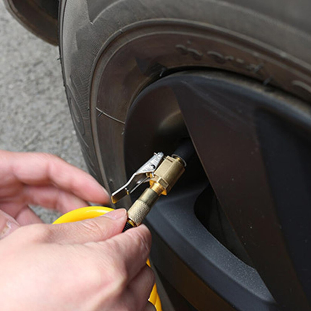 Heavy Duty Locking Tire Chuck Set With Female Npt Air Chuck, Tire Inflator Nozzle, Pressure Release, Quick Connect Adapter 2.9Cm 6276012499376
