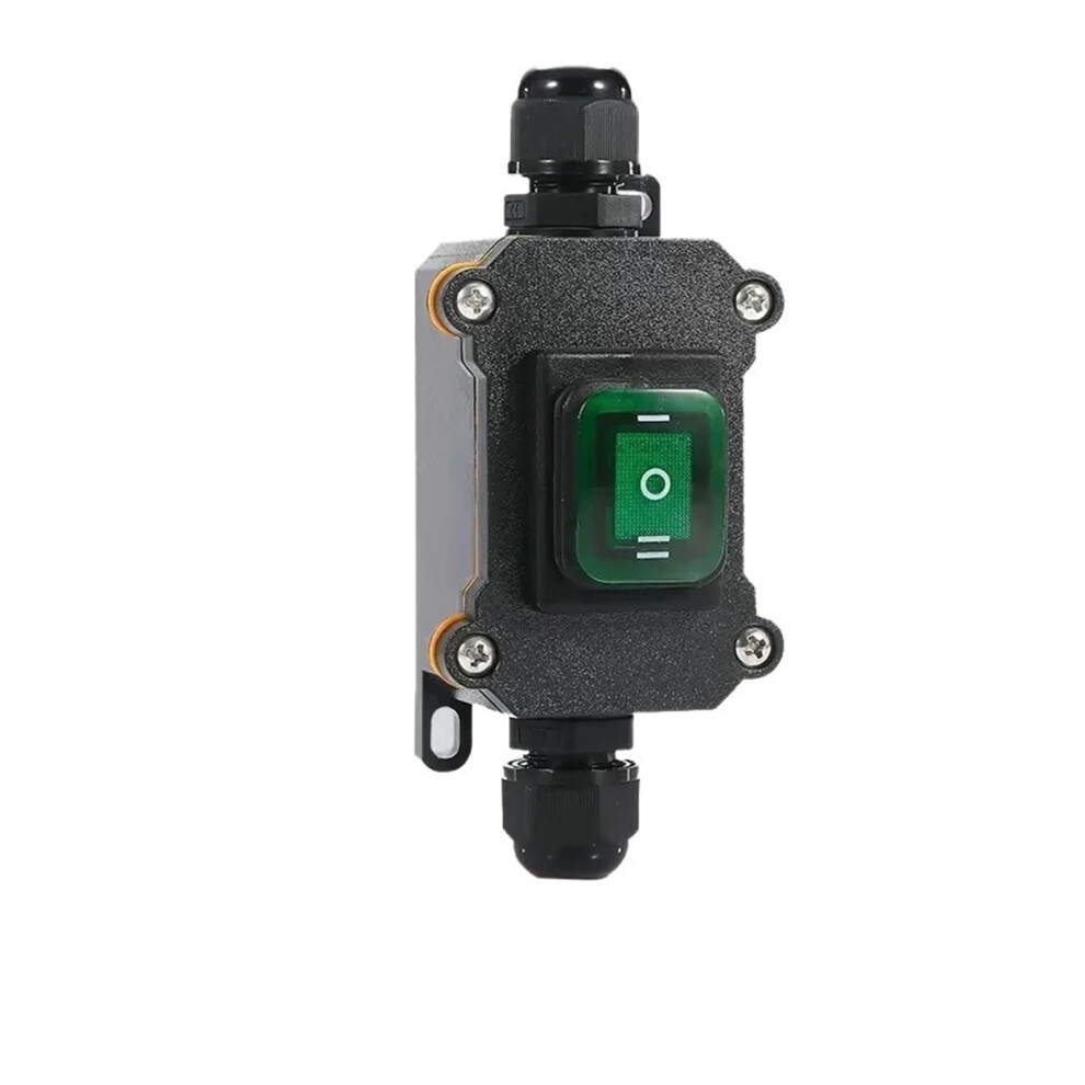 Waterproof Marine Rocker Switch With Led And Outdoor Junction Box, Inline Power Cord For 12V/24V/220V Systems, Ip65 Rating 6276012499390