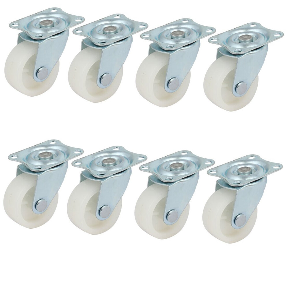 Shopping Cart Casters 1.5" Plate Swivel Caster Wheels With Metal Top Plate - Set Of 8 Rotatable Heavy-Duty Casters 6482260681306