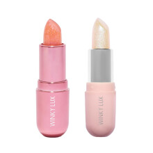 Winky Lux Pink Opal & Unicorn Glimmer Balm Duo - Nourishing pH Lip Balms with Color Changing Pink Tint Hydrating Formula Softens Lips