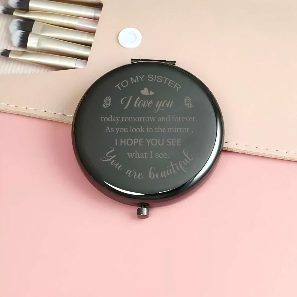 Polzwgck Sister Birthday Gifts Compact Mirror Sisters Gifts From Sister Birthday Gifts For Sister From Sister Brother Friend For Her
