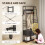 Homcom (Grey) HOMCOM Coat Rack with Shoe Storage, Bench and 10 Hooks 7