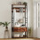 Homcom (Brown) HOMCOM Coat Rack with Shoe Storage, Bench and 10 Hooks 1