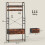 Homcom (Brown) HOMCOM Coat Rack with Shoe Storage, Bench and 10 Hooks 3