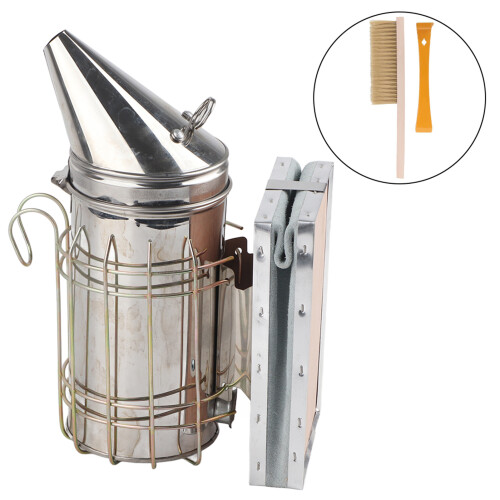 Stainless Steel Manual Bee Smoker Apiculture