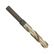 Cobalt Reduced Shank Drill Bit, 51/64 Inch Diameter, 1/2 Inch Shank, Silver and Deming Style, USA Made