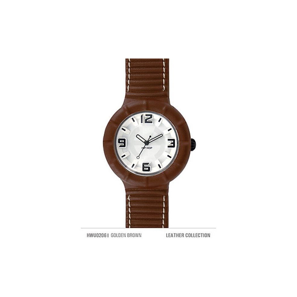 Orologio Al Quarzo Hip Hop Unisex Leather Classico Cod. HWU0206-image