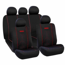 Copri-sedili - MOMO USA - 021 - 11 pezzi - Nero/Rosso - Poliestere