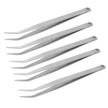 5 Stück gebogene Nadelnähzangen aus Edelstahl, feiner Spitze, glättende Oberflächen, leicht, Nähmaschinenzubehör