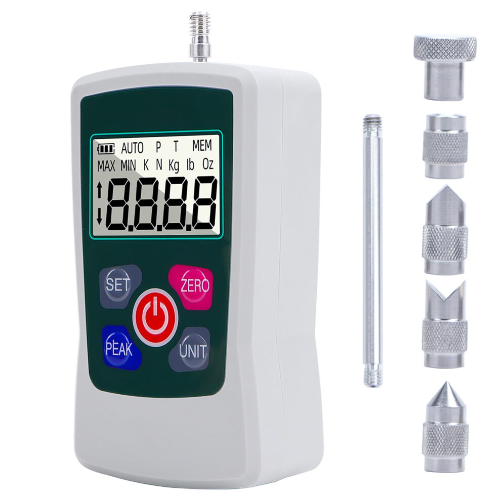 Portable Digital Force Gauges 500N Pressure Thrust Meter With Backlit Screen For Push Pull Pressure Measurement N/Kg/Lb/Oz 6276012500249