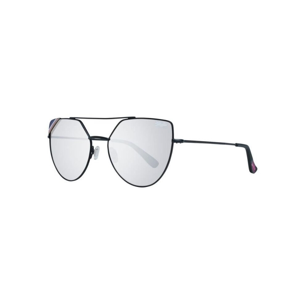 Superdry Sunglasses Mikki Matte Black With Silver Mirrored Lenses 004 Black,Silver