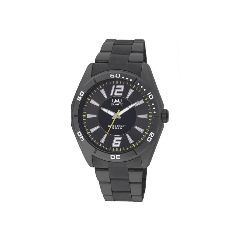 Q&Q Q470J402Y - Orologio Da Polso Uomo, Acciaio Inox, Colore: Nero-image