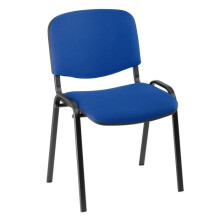 Eco blue conference chair - black legs - Set of 4