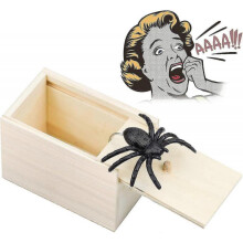 Spider in A Box Prank Gift, Wooden Scare Prank Boxes