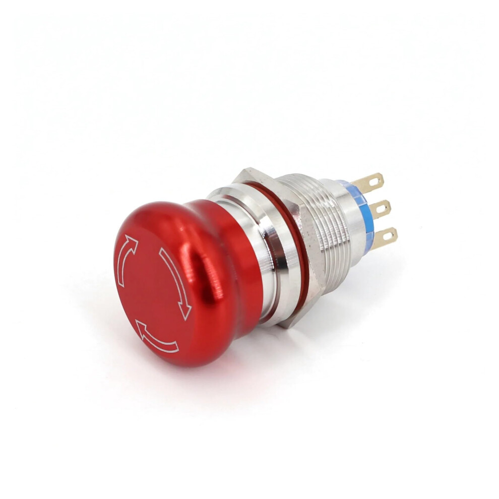 Electronic Switch Waterproof 22Mm Metal 3Pin Rotary Mushroom Push Button Switch 1No 1Nc Emergency Stop 6482260682228