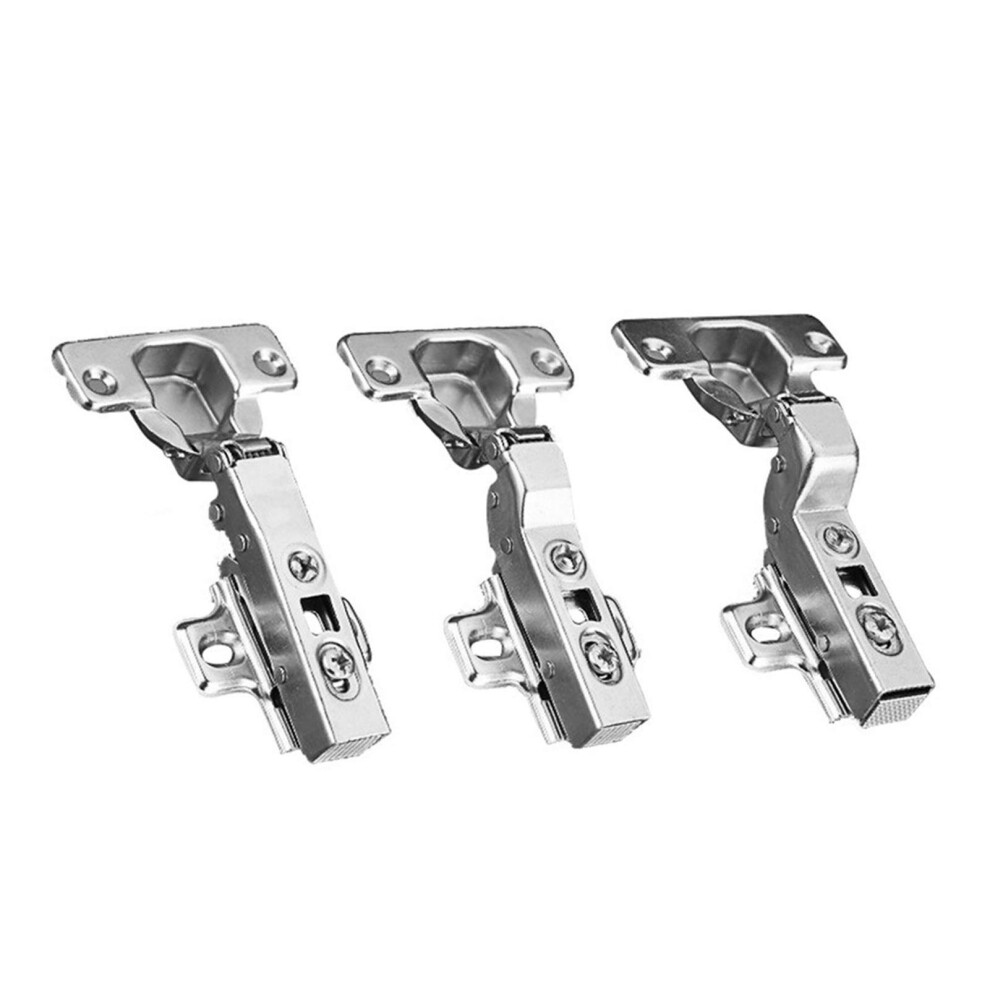 Stainless Steel Soft Close Cabinet Hinges 5-Pack, Hydraulic Damping Concealed Hinges For Closet Bookcases, Half Overlay 6276012500461