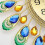 3D Peacock Shape Wall Clock Non Ticking Silent Clock 3