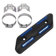 Hitzeschutzmanschette für Auspuffrohre, Isolationsabdeckung für 4-Takt-Motorräder, ATV, UTVs, Offroad-Fahrzeuge, Blau