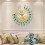 3D Peacock Shape Wall Clock Non Ticking Silent Clock 6