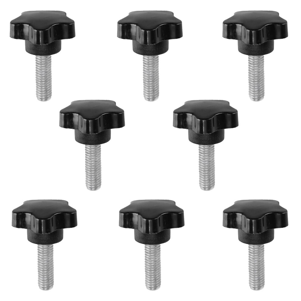 M8 Star Handle Knob Replacement Screws 8Pcs, Tightening Star Shape Knobs For Machine Tools, Durable And Compatible 6947110192178