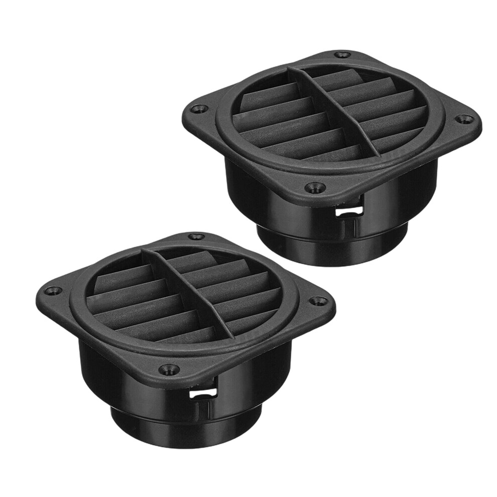 2Pcs Square Shape Warm Air Vent Outlet For Car, 360 Rotatable Plastic Duct Hose, 60Mm Diameter Heater Air Vent For Rv Atv Bus 6276012500669