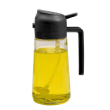 (Black)2-in-1 Glass Oil Sprayer And Dispenser Spray Bottle Cooking Dispensers