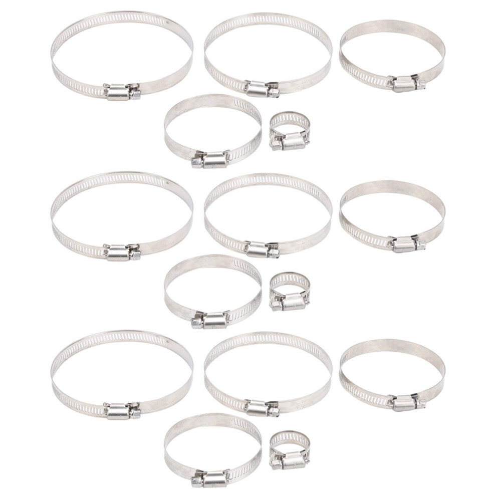Hose Clamps Set 25Pcs 304 Stainless Steel Fuel Line Pipe Clamp Fastener Holder Tool For Automotive And Industrial Use 6947110193038