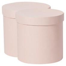 Box Bouquet Storage Box Set of 2 Round Arrangement Boxes with Cover for Mini Flower Holding and Display