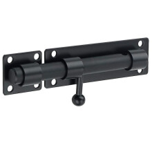 Sliding Bolt Door Latch Barrel Door Lock Exterior Door Lock with Padlock Hole, Stainless Steel Matte