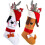 2 Pieces Dog Heilwiy Stocking Embroidered Dog Pattern Stocking Decorative Felt Personalized 1