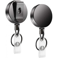 2pcs Retractable Keyring, Badge Holder Reel Clips with Retractable Badge Holder