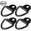 Trailer Tie Down Ring - Tie Down Ring Anchor Hook Anchor V-ring D-rings for Securing Car Loads, Trailer Tow Pull Hook,4pcs 1