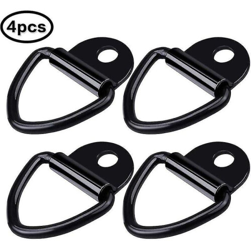 Trailer Tie Down Ring - Tie Down Ring Anchor Hook Anchor V-ring D-rings for Securing Car Loads, Trailer Tow Pull Hook,4pcs