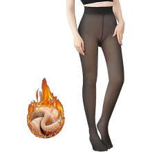 Fleece Lined Tights, Thermal Tights Fleece Lined Leggings Women Winter Thick Warm Black Tight for Womens Fake Translucent