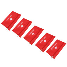 5 piezas/set Bolsa para medicamentos de nylon roja impermeable 20x14cm
