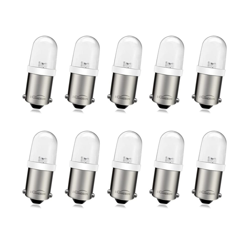 BA9S LED Bulb 10pcs 120V AC/DC 9mm Base Replacement Bulbs for Indicator Pilot Light White Color-image-OPC-PJNTBKS-NEW