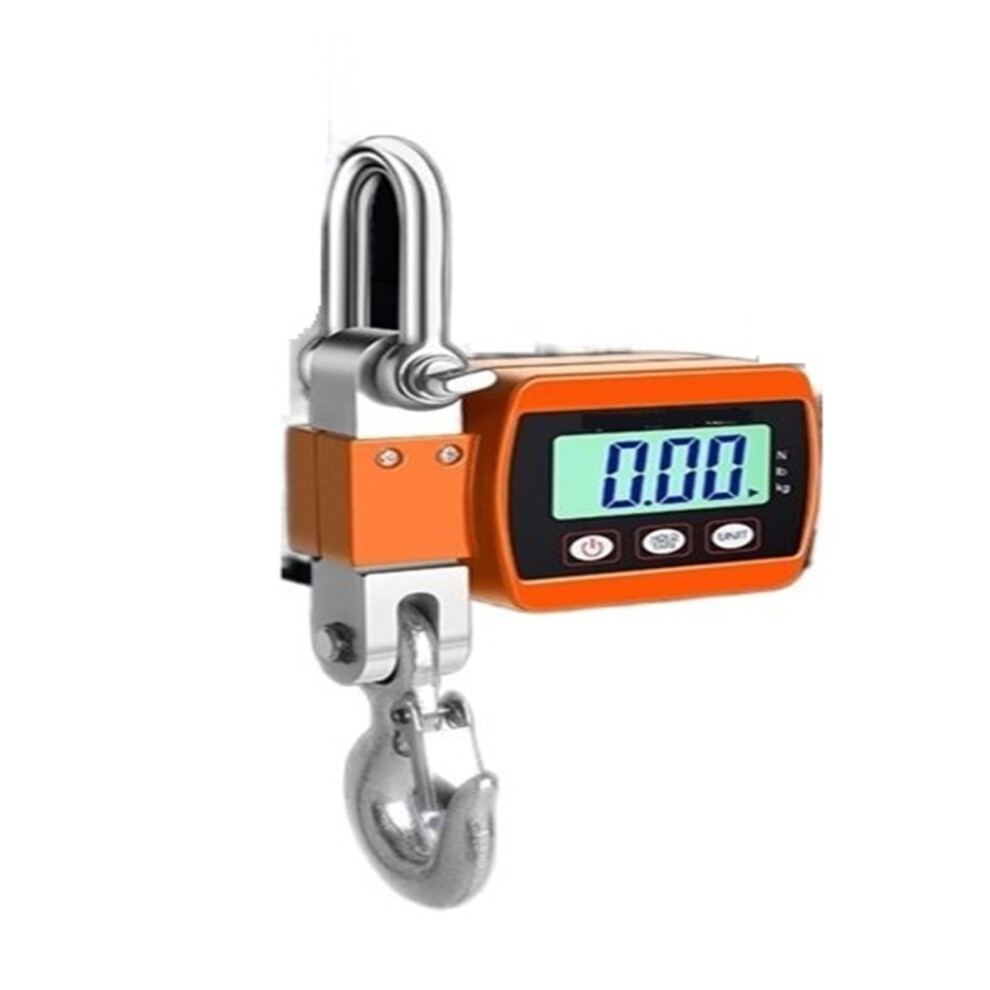 Crane Scale Digital Hanging Scale 500Kg/300Kg Heavy Duty With Lcd Backlight And Hook, Sturdy Accurate Orange 300Kg 6482260684093